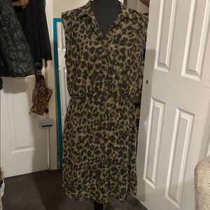 H&M Leopard Print Sleeveless Dress
